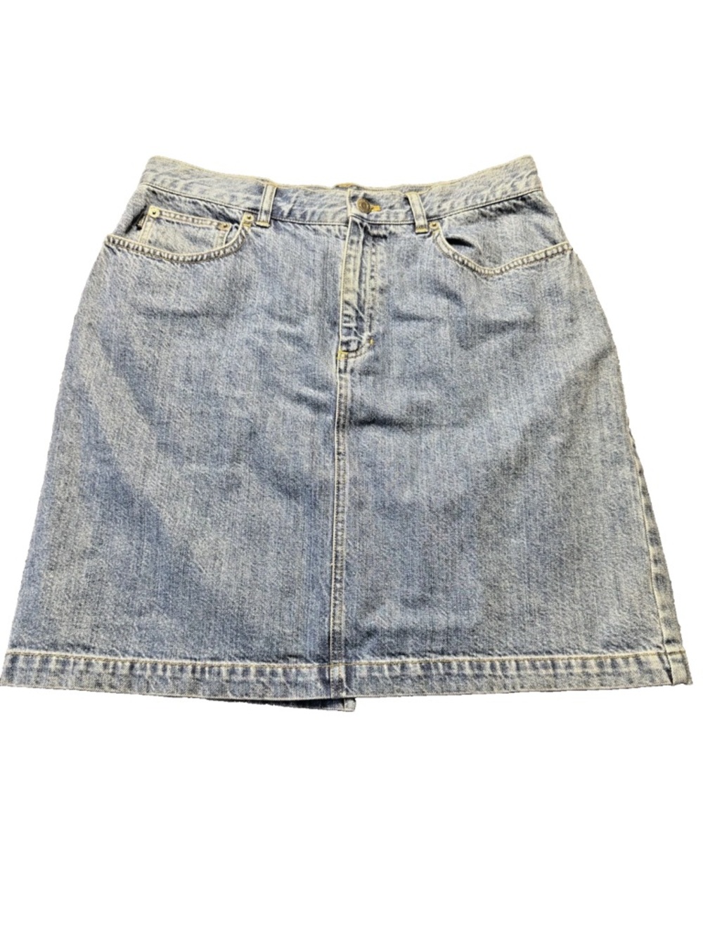 Lauren Ralph Lauren Jeans Co Blue Denim Mini Skirt Women's Size 12 Washed Cotton